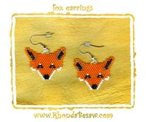 beaded fox heads